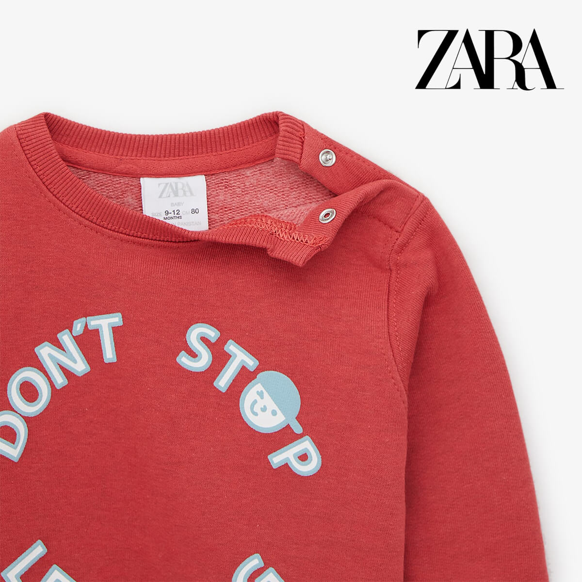 zara red sweatshirt