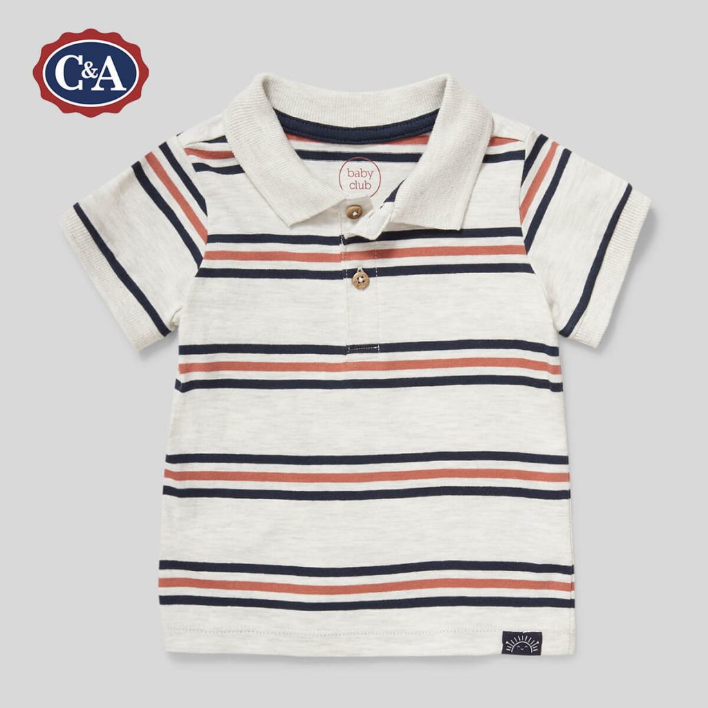 C A Baby Club White Polo Peekaboo