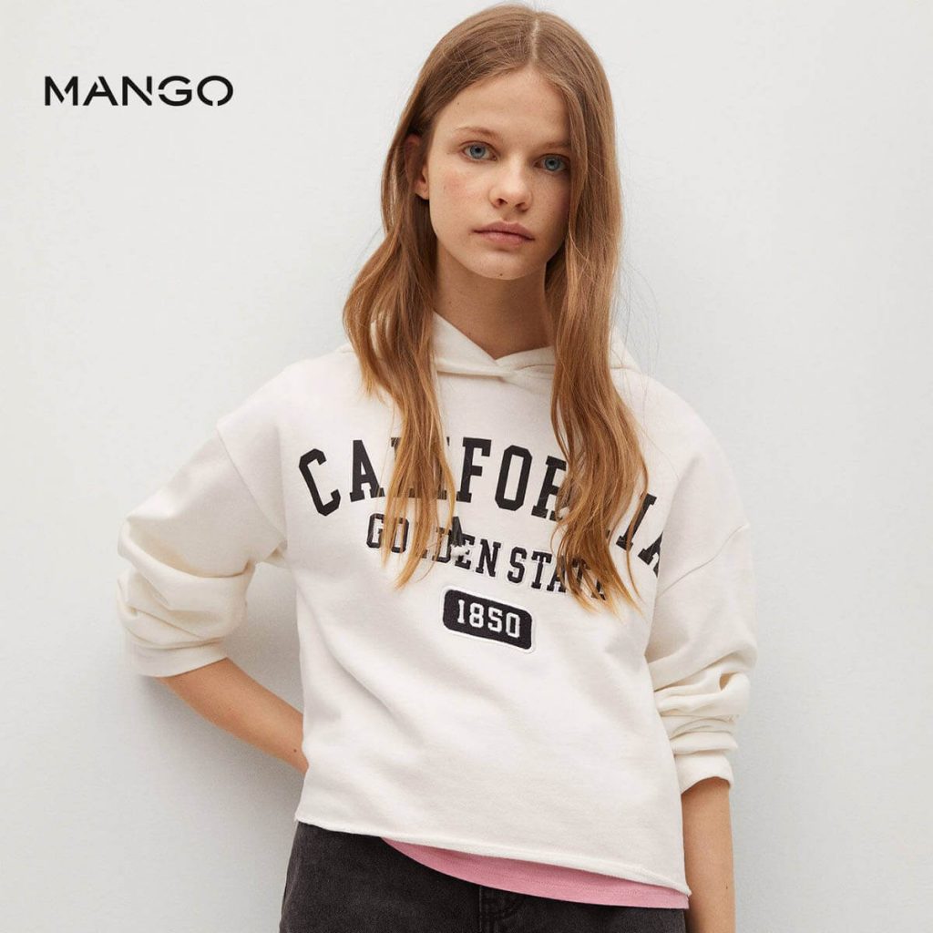 Mango discount white hoodie