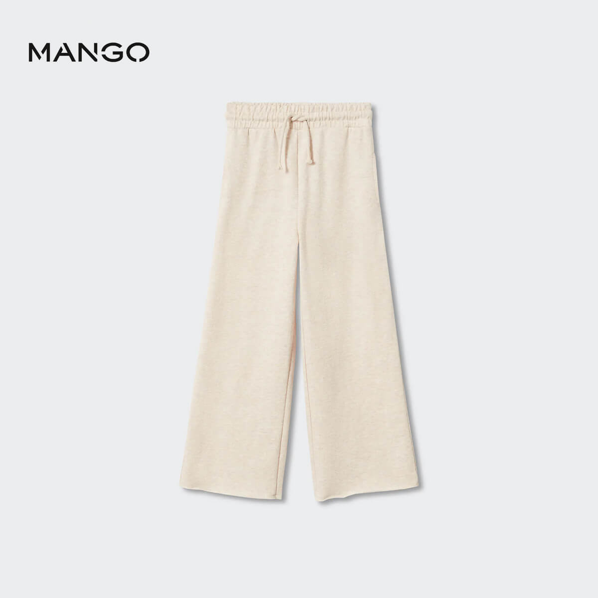 Mango Ticket Ankle Grazer Culotte Trousers, Natural White, XS