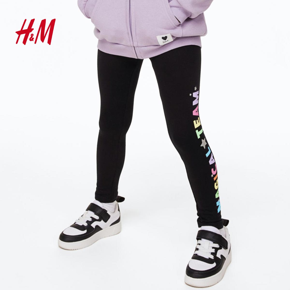 H&M BLACK MAGICAL TEAM LEGGING - Peekaboo