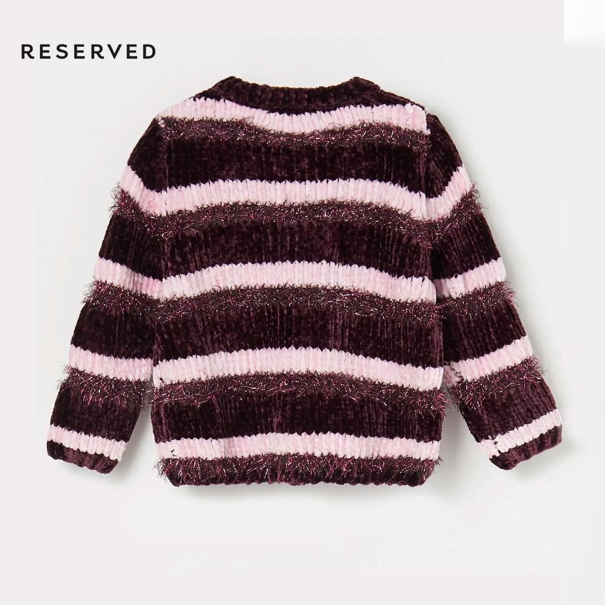 RESERVED PURPLE STRIPED GIRLS CROP STYLE SWEATER Peekaboo