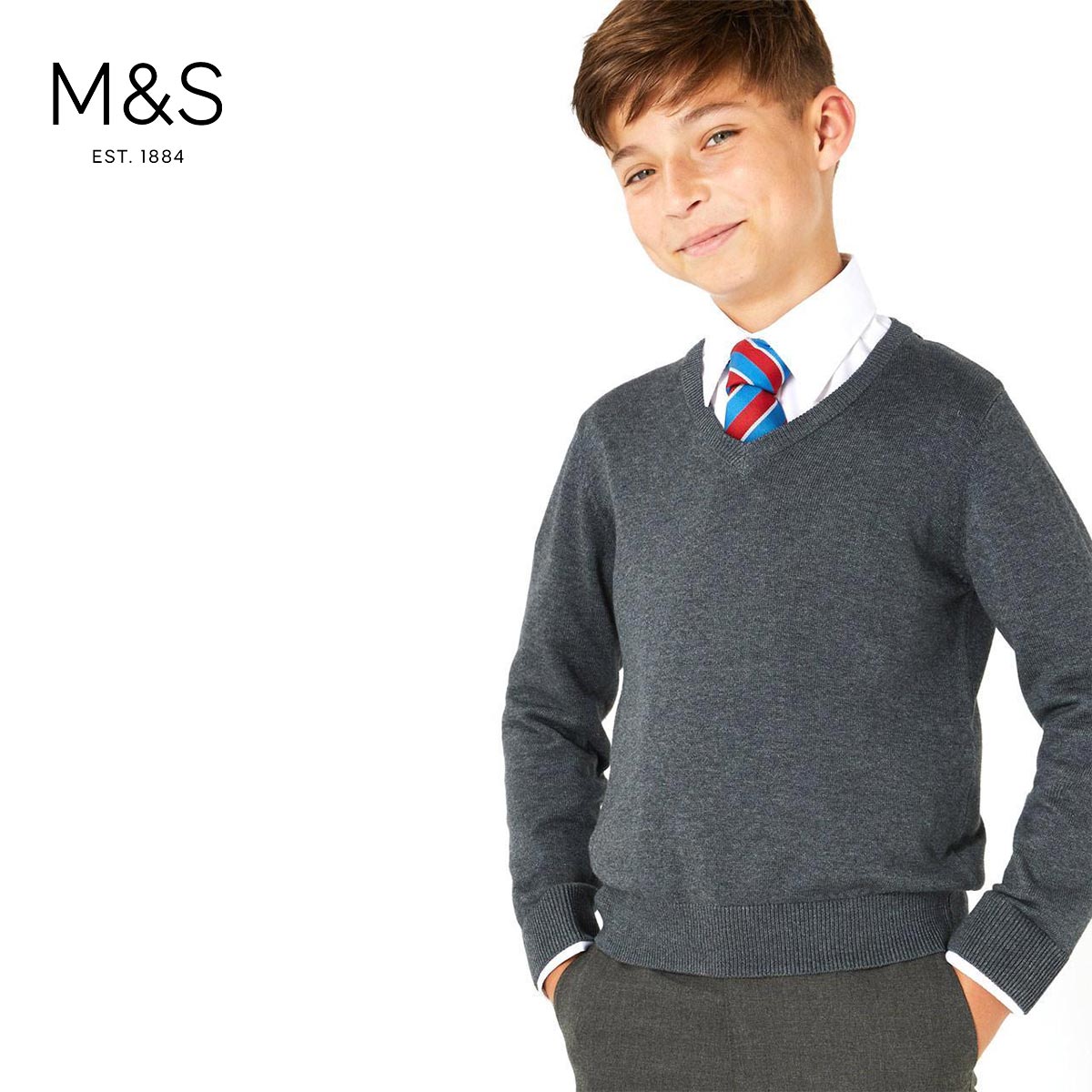 Dark grey 2024 school jumper